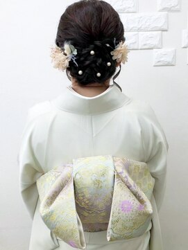 ヘアーメイク ティアラ(Hair make Tiara) 訪問着~飾り帯~