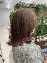 ガーデン アクロスプラザ足利店(garden) 外ハネミディ/インナーカラー/カシスバイオレット/a28