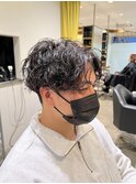 波巻きパーマ