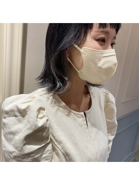 フレーム へアアンドトリートメント 天王寺北口店(FRAME) 紫カラーにホワイトベージュインナーカラー