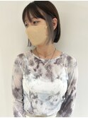 福井 大和田 インナーカラー シルバーグレー ブリーチ