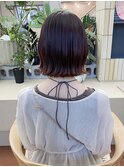 イルミナカラー　暖色系カラー　くびれボブ　レイヤーボブ
