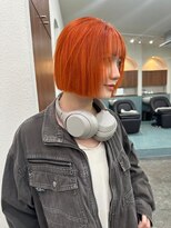 オレンジ×ミニボブ×カッパーオレンジ
