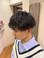 ネウィ 国分寺(newi)&nbsp;men's/無造作ショート/波巻きパーマ