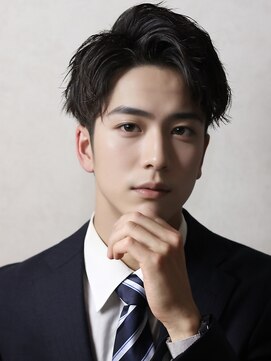 アース 錦糸町店(HAIR&MAKE EARTH) 20代30代40代メンズビジネスツーブロックアッシュブラック