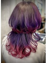 キャラ シャローネ 池袋(Chara Chalone)&nbsp;マッシュウルフクラゲラベンダーピンク裾カラー個性派ちゃん