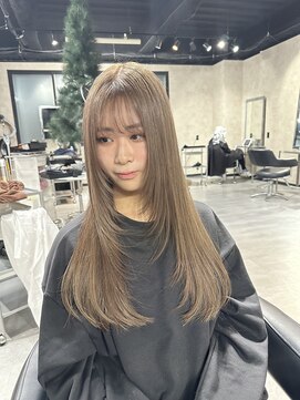 キッススワン(KISS SWAN) 札幌美容室【レイヤーカット×ミルクティーグレージュ】