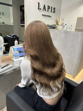 ラピス 福岡天神店(Lapis) ベージュ/ブリーチカラー