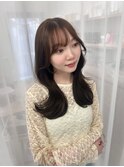 韓国風くびれ巻き×チョコレートブラウン