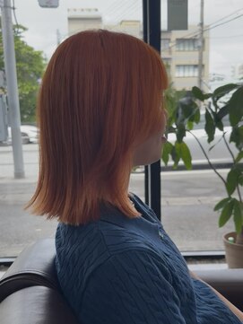 ミーツ 牧港店(mits) ★ボブ×オレンジ★