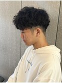 メンズナチュラルマッシュスパイラルパーマシャドウパーマ