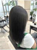 ブリーチなしカラーオリーブグレージュ透明感カラー