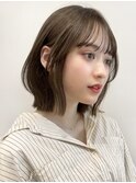say.ボブミニボブくびれボブレイヤーボブヘーゼルグレージュ暗め