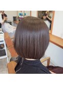 コロンとボブ×30代柔らかピンクブラウン
