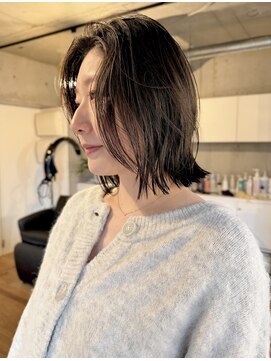 30代40代くせ毛カットレイヤーボブミディアムボブコンパクトボブ