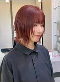 表参道/着物ヘア/ダークアッシュ/ミディアムレイヤーカット/渋谷