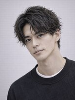 Hale hair salonメンズサロン/メンズカット/メンズパーマ/髪質改善/たまプラーザ Hale波巻きツイストスパイラルパーマ刈り上げセンターパート