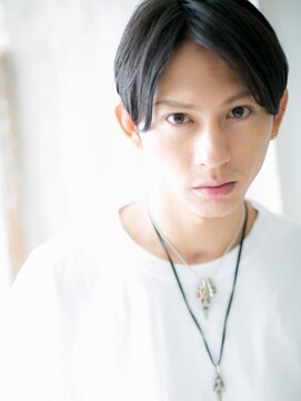トニーアンドガイメン ホテル京阪仙台店(TONI&GUY MEN) 刈り上げない社会人ブラック毛流れセンターパートショートk仙台