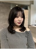 ミディアムレイヤースタイル／檜谷