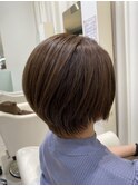 short bob×ash beige