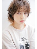 クシュ 所沢西口エミテラス前店(kusyu...) ハッシュカットグレージュデザインカラーツートンカラーブリーチ
