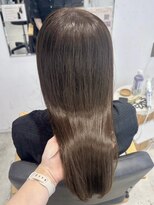 ビューバイネオリーブ 用賀店(Beau'r by neolive)&nbsp;ストレートパーマ縮毛矯正ダークパープル夏ミルクブラウン[用賀]