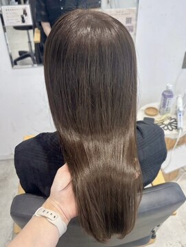 ビューバイネオリーブ 用賀店(Beau'r by neolive) ストレートパーマ縮毛矯正ダークパープル夏ミルクブラウン[用賀]