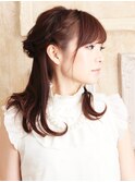 お出かけハーフアップスタイル