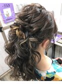 ポニーテール/ヘアセット/ヘアメイク/編み込み/三つ編み