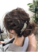 ゆるふわシニヨンアレンジ◎結婚式　二次会