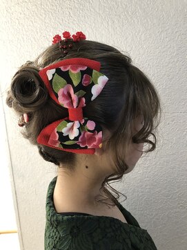 ヘアーブティック アート21ハーツ店 成人式前撮りヘアメイク