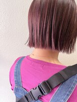 テトラ バイ ネオリーブ 横浜西口店(tetra by neolive)&nbsp;切りっぱなしのミニボブにハイライトたっぷりピンクカラー☆