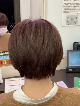 フレンズ 環状通東店(friend's) ブリーチなし×ピンクベージュ×ショート　3