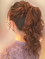 ミテ(MiTe)&nbsp;アレンジヘアセット　ポニーテール　パーティーヘア　結婚式ヘア