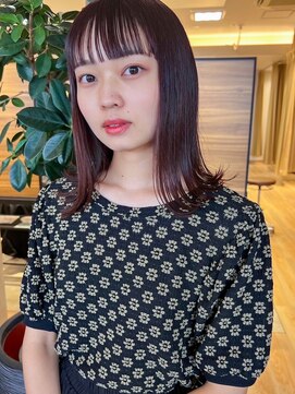 バランス ヘアーアンドアイラッシュ 野田店(balance.) 外ハネ×暖色ブラウン