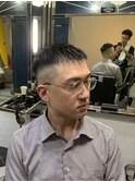 ハイライトマッシュパーマウルフアッシュブラック
