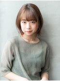 レイヤーボブワイドバングに合わせカットイメチェン小顔