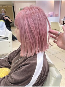 ユーフォリア 新宿店(Euphoria) 切りっぱなしボブ/ピンクベージュ