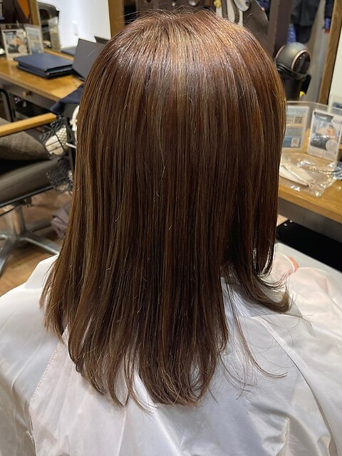 ミルクティーアッシュブラウン/艶髪カラー