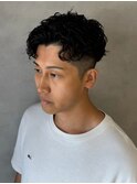 ツーブロックアップバングニュアンスパーマスタイル【新大阪】
