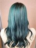 【荒井玲奈☆学割U24限定】トレンドカラー+頭浸浴保湿トリートメント　￥7700