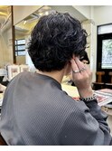 メンズショートボブパーマ