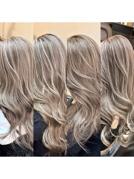 ブレンド 渋谷(BLend) ハイライトカラーくびれヘアアプリコットオレンジ