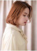 □外国人風艶感カーキベージュかきあげボブ404戸頭20代30代40代