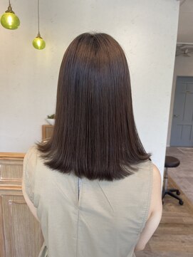 ハクバイジェービー 稲毛(hak by jb) 丸型◎髪質改善カラーで作るアッシュベージュ[稲毛駅/白髪染め]