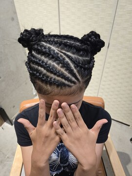 コーンロウ♪ツインおだんご☆