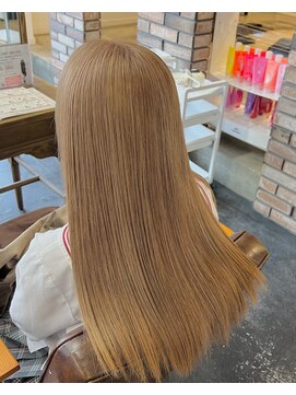 セットアップ 岡山北長瀬店(SET-UP) ダブルカラー×ミルクティーベージュ(似合わせカット)