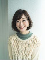 ハピネスフィール 宇治店(Happiness FEEL)&nbsp;耳掛け上品ボブ顔周りカット前髪あり