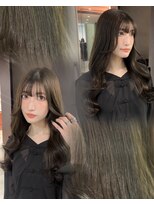 オフホワイト 大阪店(Off-White)&nbsp;ブリーチなしダブルカラーのオリーブブラウン