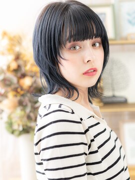 カバーヘア ブリス 戸田公園西口店(COVER HAIR bliss) ぱっつん前髪黒髪アッシュブラッククラゲウルフh5戸田公園20代
